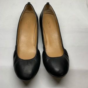 J Crew | CECE Ballet Flat Black Leather US 7.5